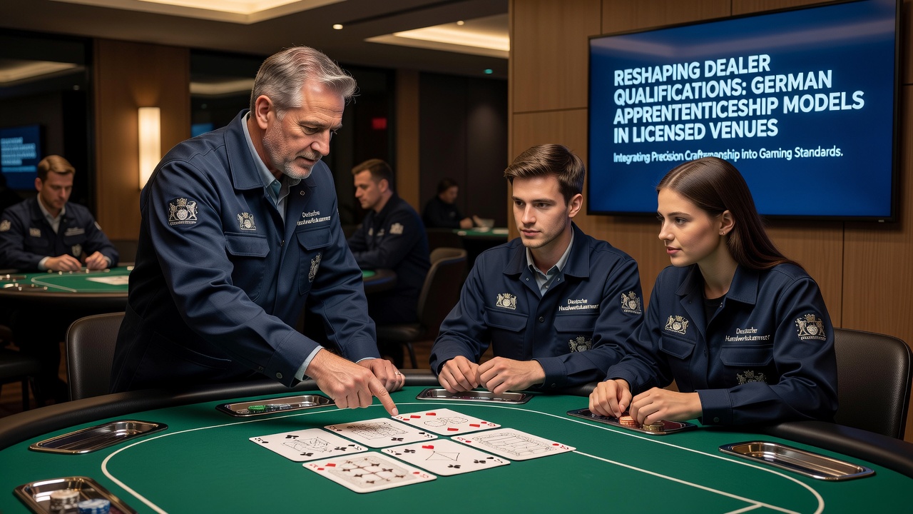 Ausbildungsmodule für Poker-Dealer mit handwerklichen Elementen