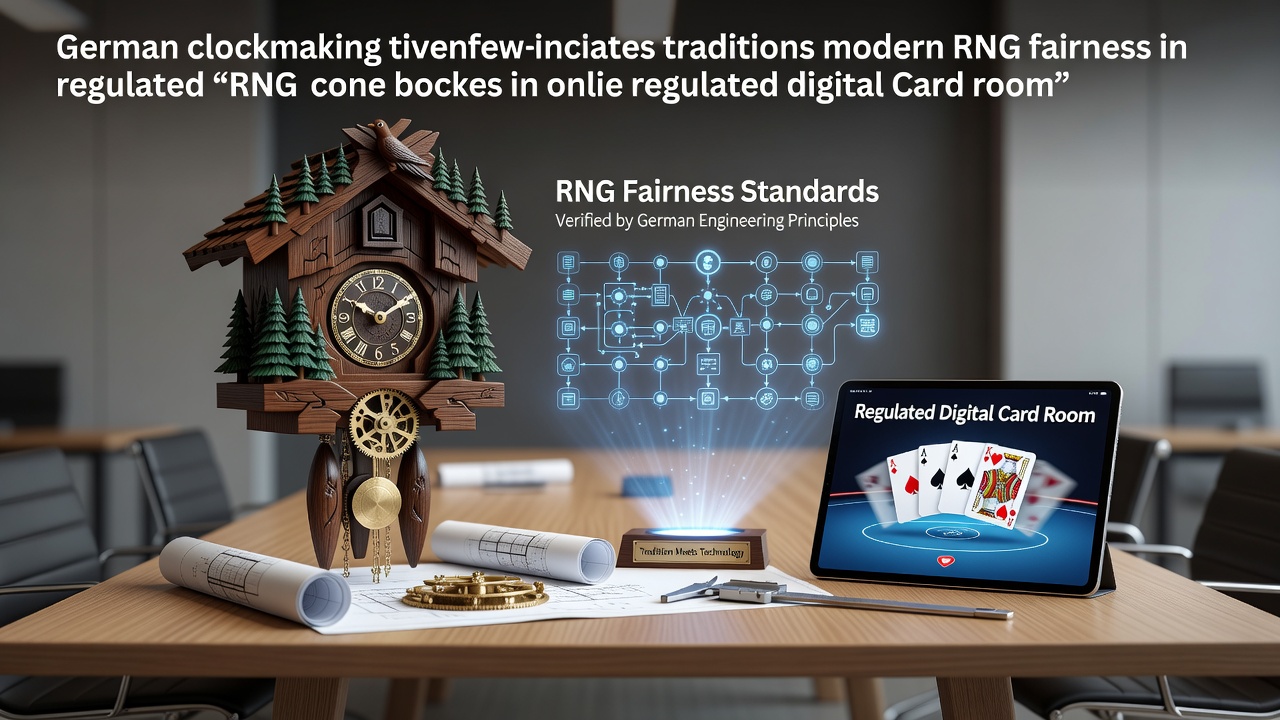 Präzisionsuhren aus dem Schwarzwald als Symbol für deutsche Ingenieurskunst neben modernen RNG-Systemen in Online-Poker-Plattformen
