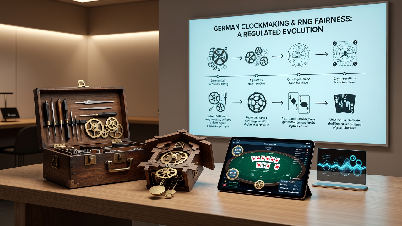 Moderne RNG-Hardware-Komponenten inspiriert von deutscher Uhrmacherkunst in einem regulierten digitalen Pokerraum