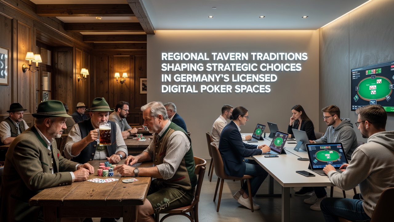 Digitale Pokeroberfläche mit regionalen Spielmustern, die von traditionellen Wirtshausgewohnheiten beeinflusst werden